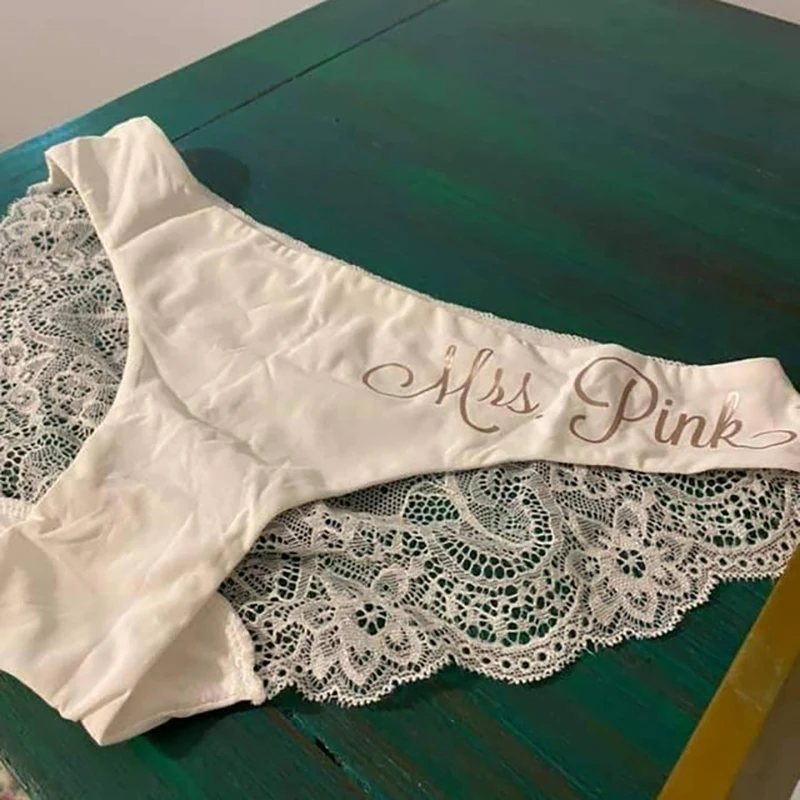 

Custom Gifts for her Bride Panties Personalized Bride Panties womens lace Wedding underwear Bachelorette Party Gift Panties