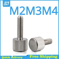 m2 m2 5 m3 m4 stainless steel round hand screws single head knurled straight head screws flat head hand screws