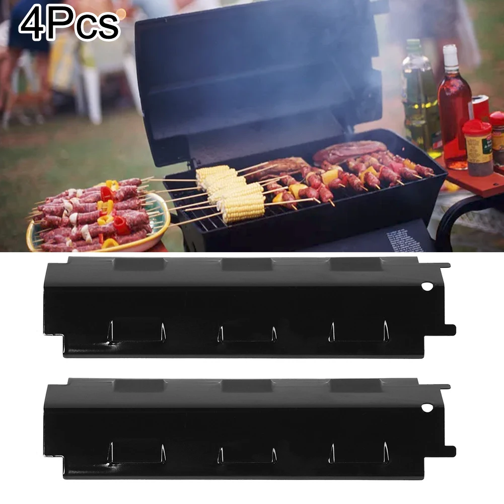 

4Pcs Heat Plate Adjustable Stainless Steel BBQ Gas Grill Replacement Kit 37.1 Wide Black BBQ Tools Accessories No Odor Safe