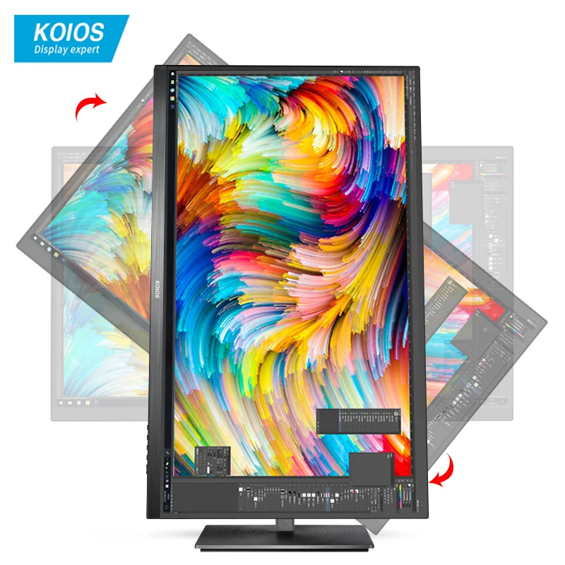 

KOIOS 27 Inch Computer Monitor 4K 60Hz Design Home Display HDR IPS LCD Desktop Screen 3840*2160 Lift and Swivel Stand PC Monitor