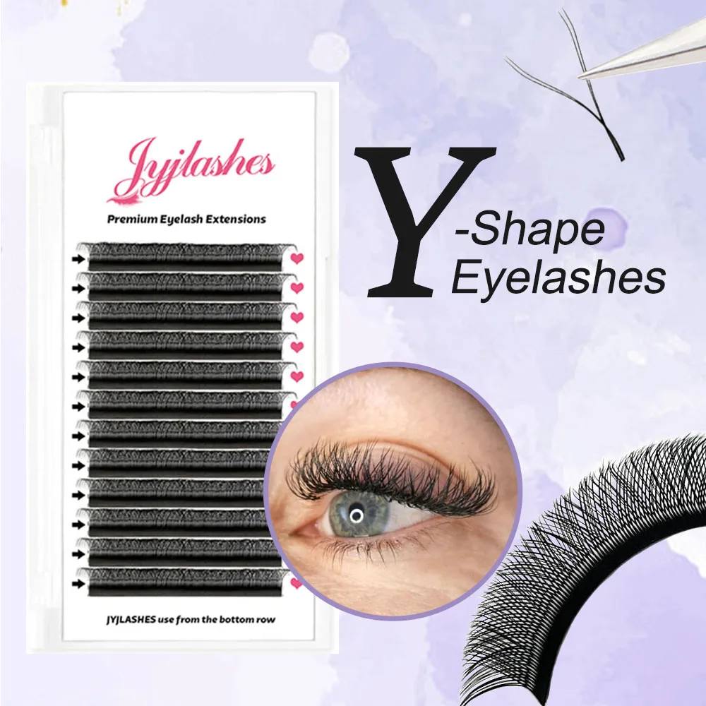 Ресницы JYJLASHES YY формы для наращивания ресниц с двойными наконечниками ручной