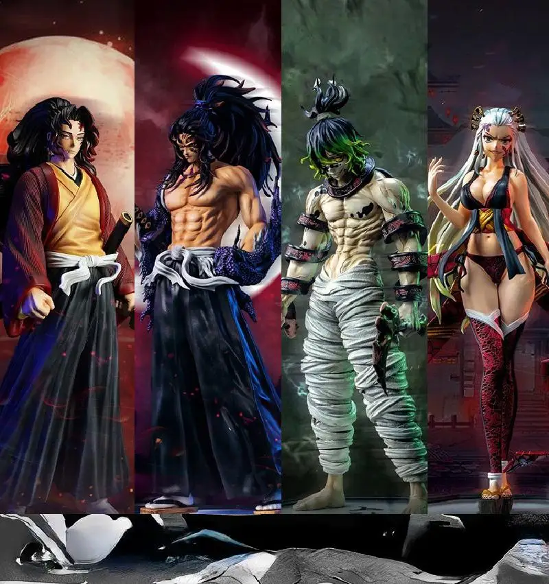 

Demon Slayer 30cm Anime Figure Juuni Kitsuki Gyuutarou/Daki Action Figure Kimetsu No Yaiba Kokushibou Figurine Model Doll Toys