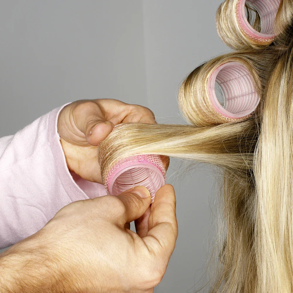 Набор для завивки волос бигуди разных размеров и цветов с автозахватом