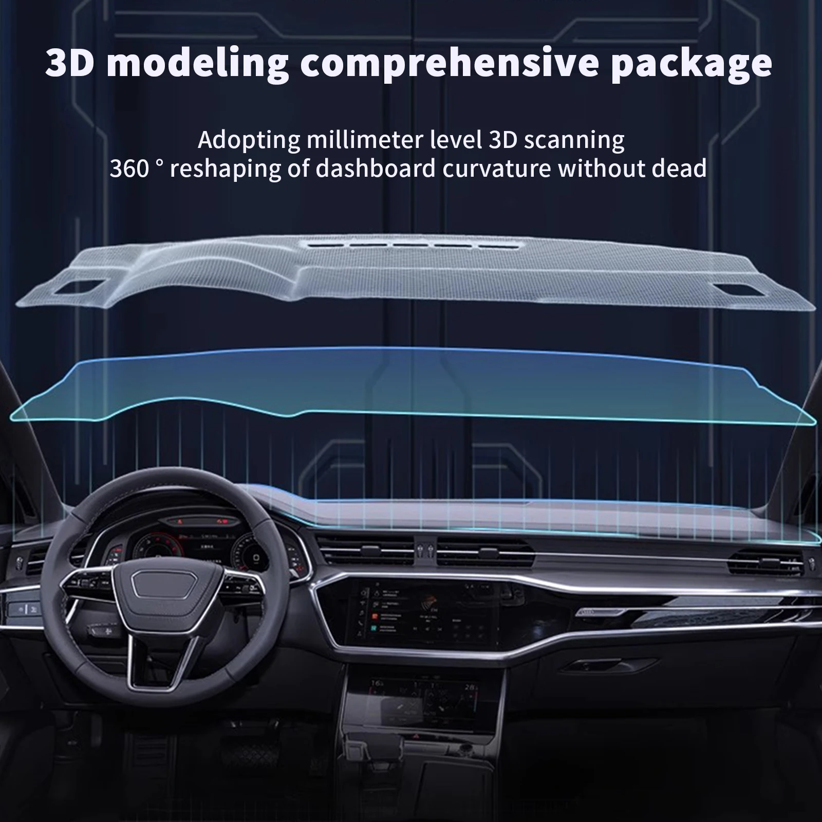 Фото Подходит для Kia Sorento 2024 2025 2026 MQ4 HEV PHEV Hybrid. Защитный коврик-накидка на приборную панель от солнца. №5