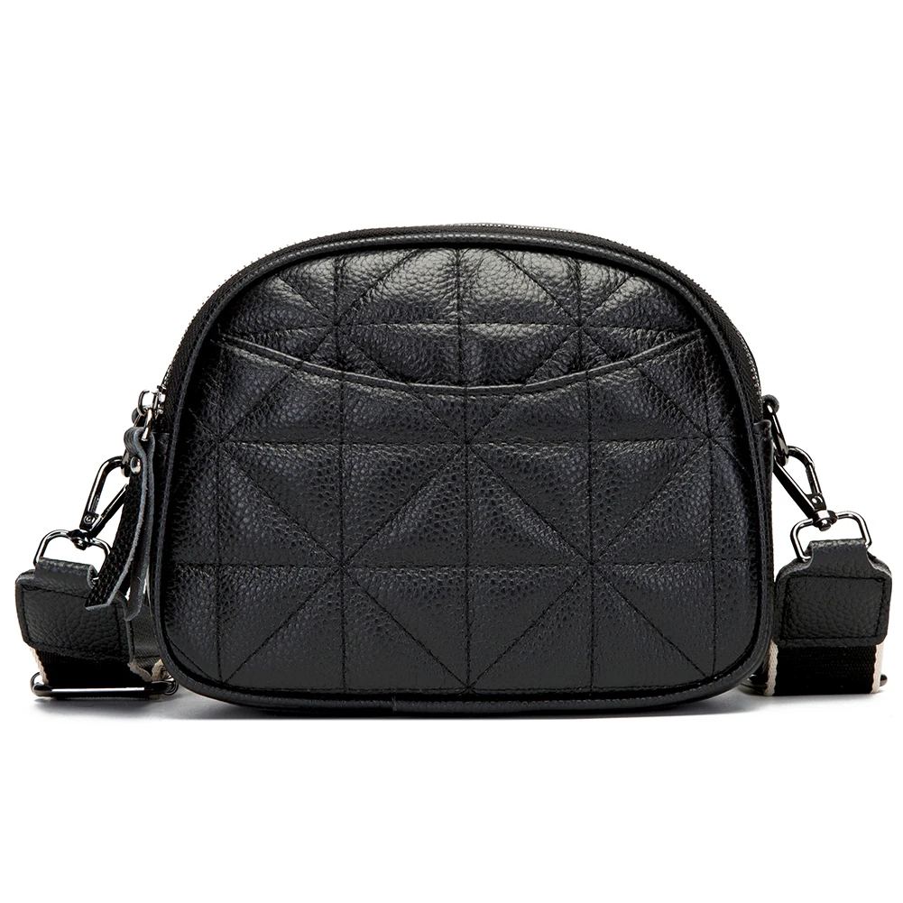 

Женская сумка-мессенджер через плечо, маленькая сумочка через плечо в стиле ретро, двухслойный карман, однотонный дизайнерский винтажный к...