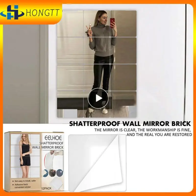 5/8/10 шт., самоклеящиеся зеркальные стены с защитой от падения