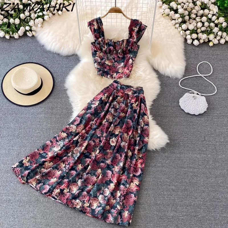 Женская Цветочная одежда Женский праздничный Топ без рукавов с оборками +