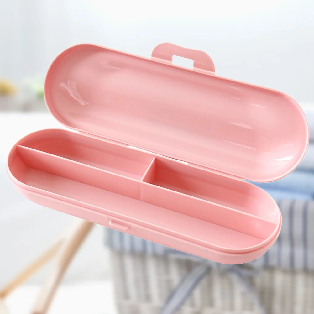 

1PC Electric Case Toothpaste Travel Camping Portable Storage Holder Box (Pink)