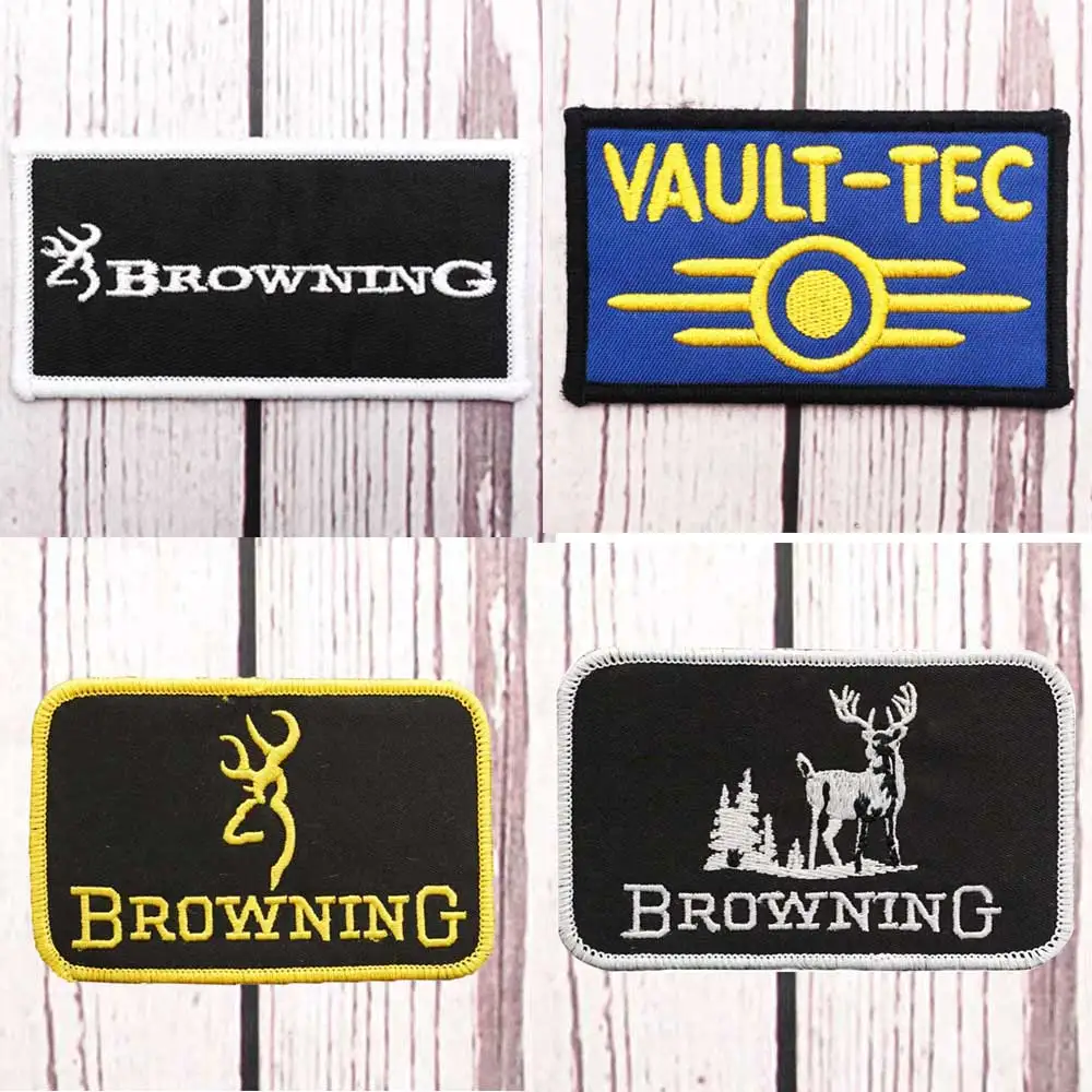 Логотип компании-производителя оружия вышивка крючок и петля для шитья на