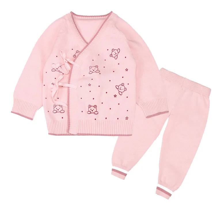 

Осенне-зимний тонкий костюм-кимоно для новорожденных