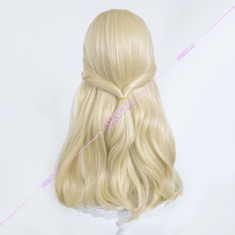 Identity V The Silver Knight Психолог Косплей Парик Ада Месмер Полузавязанные Длинные Светлые Золотые Волосы Женский Парик Хэллоуин Карнавал