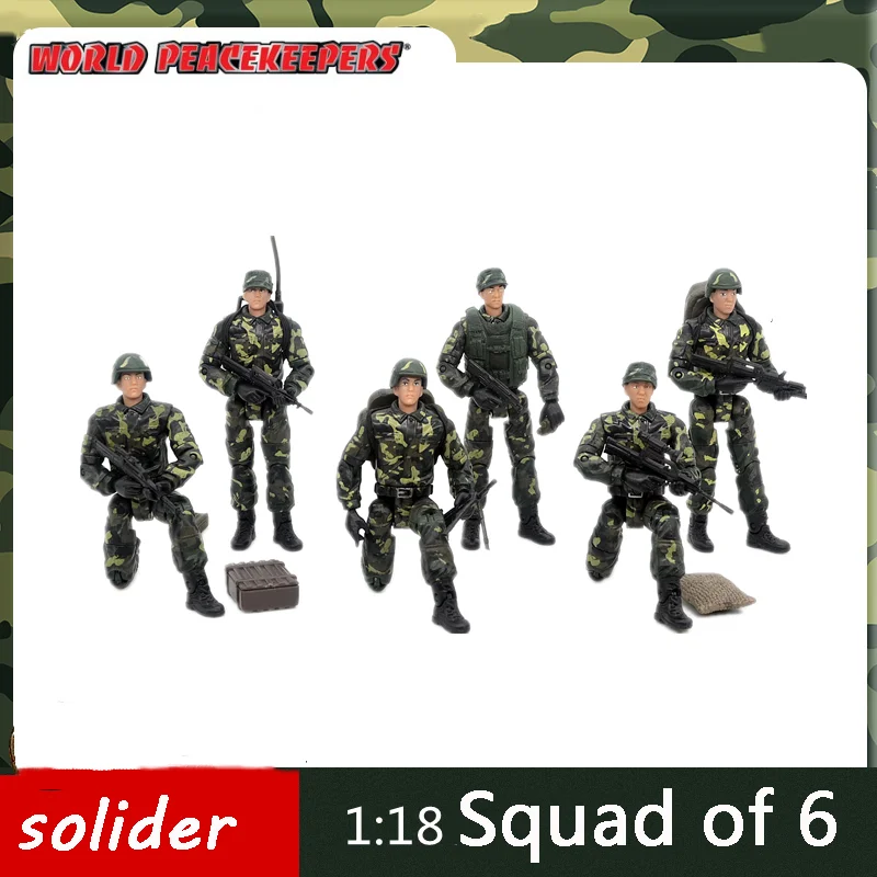 

1/18 3.75'' Soldier Model With Weapon Accessory 6 Styles Action Figure Collection DIY Toy In Stock