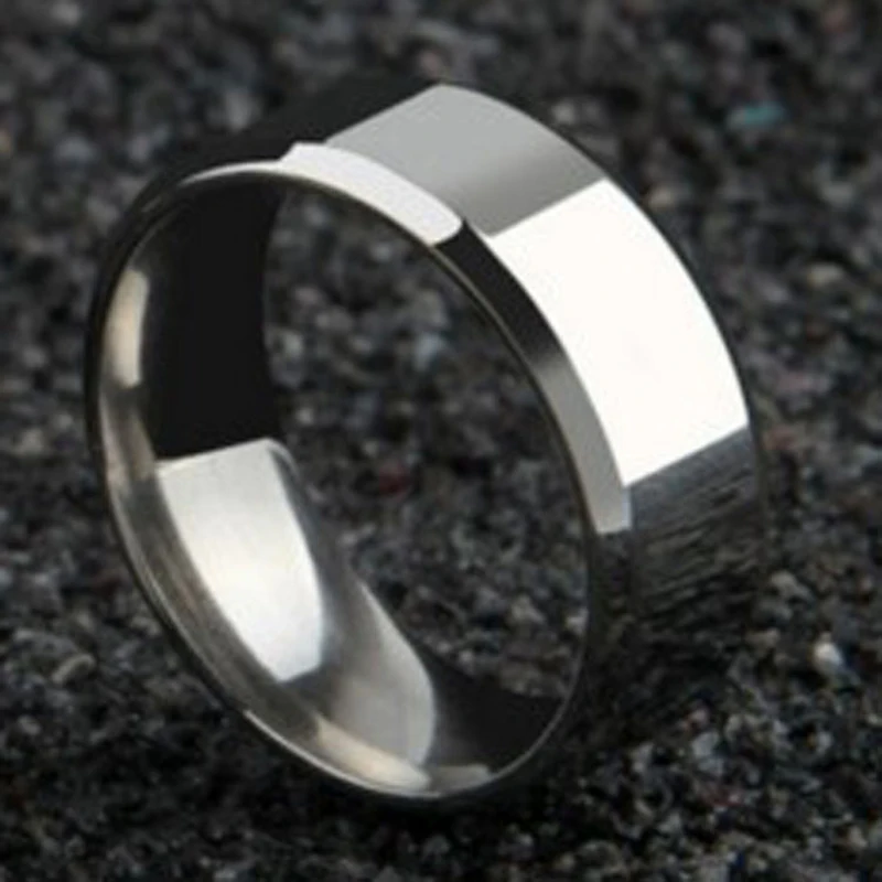 Hot Minimalism Black Circular Rings For Men Women Fashion Stainless Steel Lovers Ring Charming Jewelry For Wedding Party Gifts
