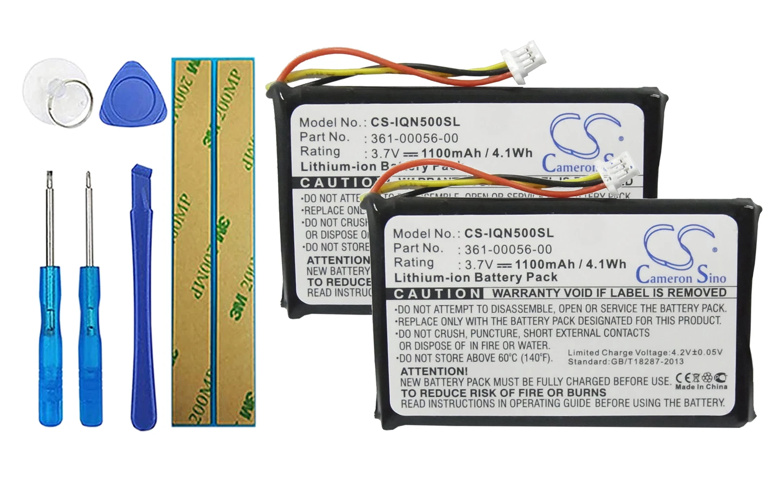 

2pack 1100mA Battery for Garmin DriveSmart 5 LMT, Nuvi 30, Nuvi 50 361-00056-00, 361-00056-50