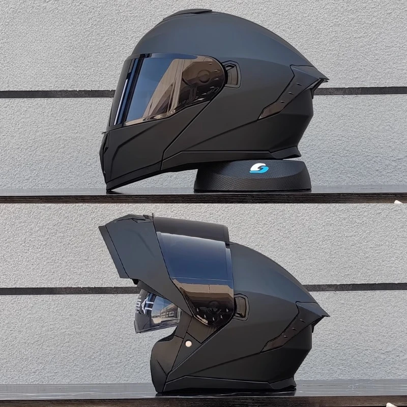 Фото Новый модульный флип-мотоциклетный шлем с двумя линзами Casco Para Motos, полный шлем, одобренный DOT Casque De Moto №5