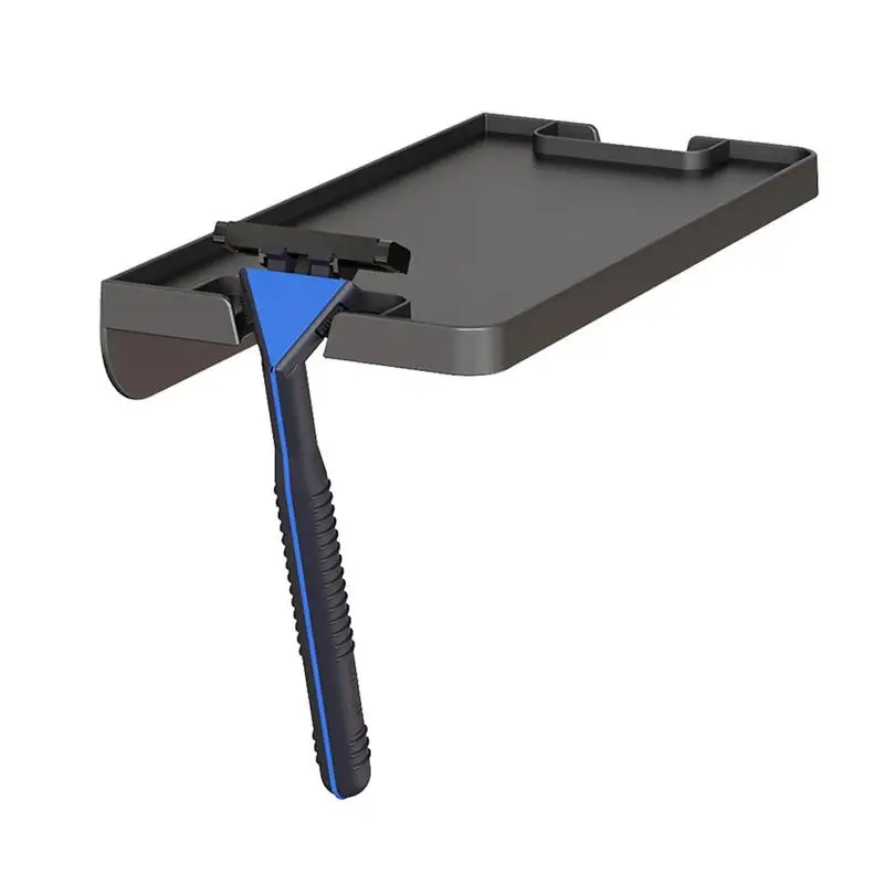 Self Adhesive Double Hook With Tray Wall-mounted