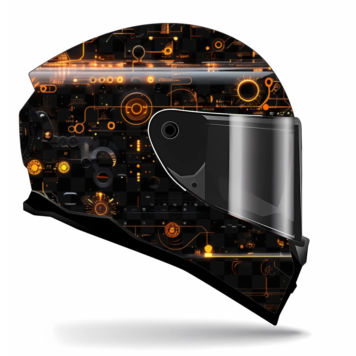 Абстрактная технология полная наклейка на шлем мотоциклетный гонки графическая