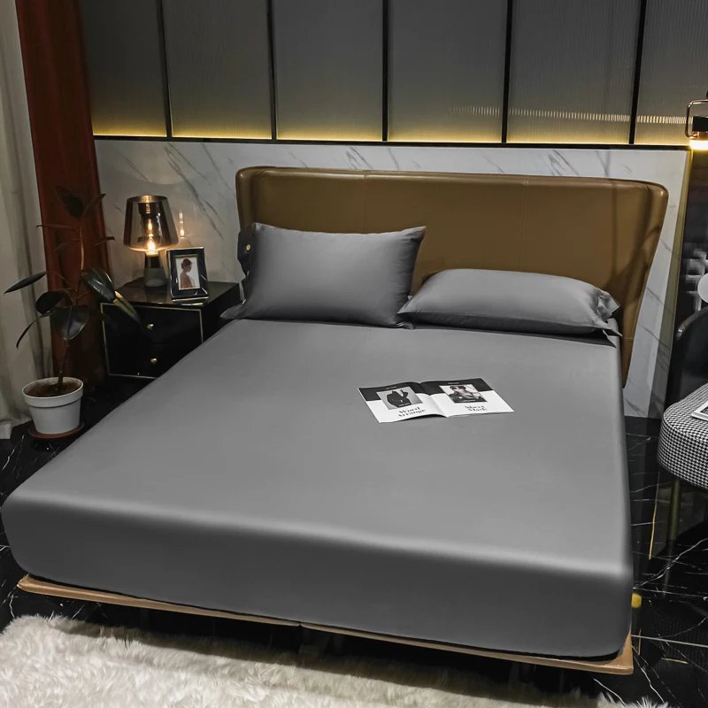 

Натяжная простыня ABAY из египетского хлопка, эластичная лента, простыни в стиле 60-х, чехол на матрас, защитное покрытие, чехол для кровати