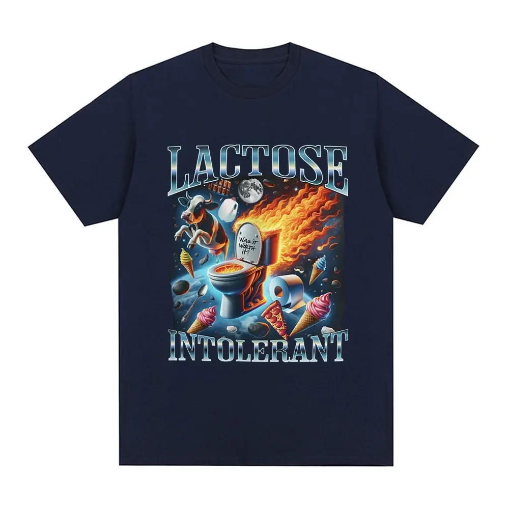 Lactose Intolerant забавная футболка с рисунком мема мужская и женская модная винтажная