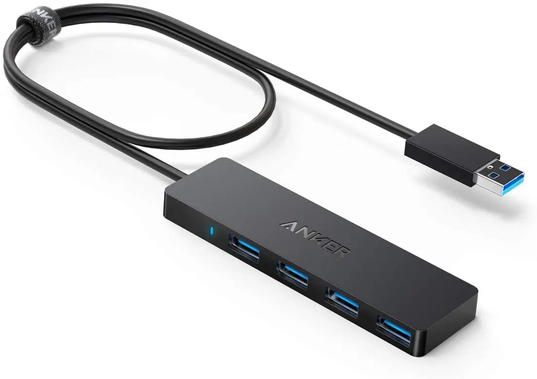

4-портовый USB-концентратор Anker 3,0, ультратонкая фотография с удлиненным кабелем длиной 2 фута [Зарядка не поддерживает порт Sup ed], для MacBook, Mac Pro, ...