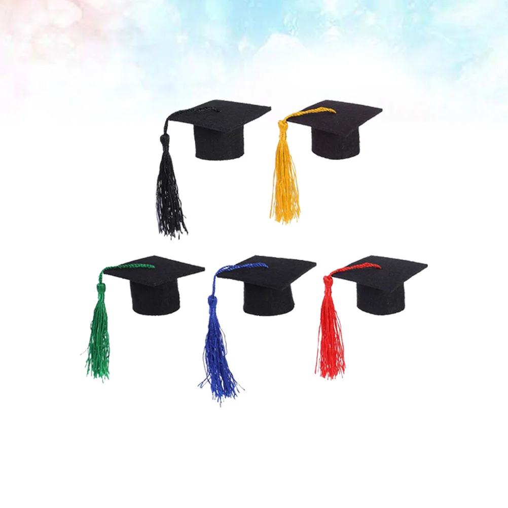 

Graduationbottle Cap Hat Toppers Mini Party Supplies Cover Grad Hats Decoration Class
