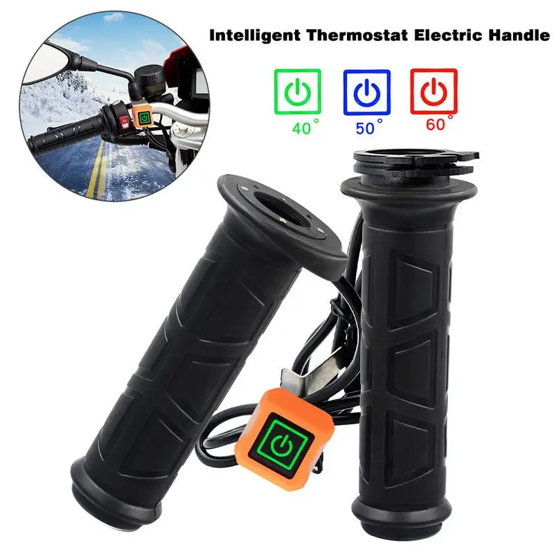 

Intelligent Thermostat Electric Handle Motorcycle Handlebar Electric Hot Heated Grips Handle Handlebar Warmer for motorbike