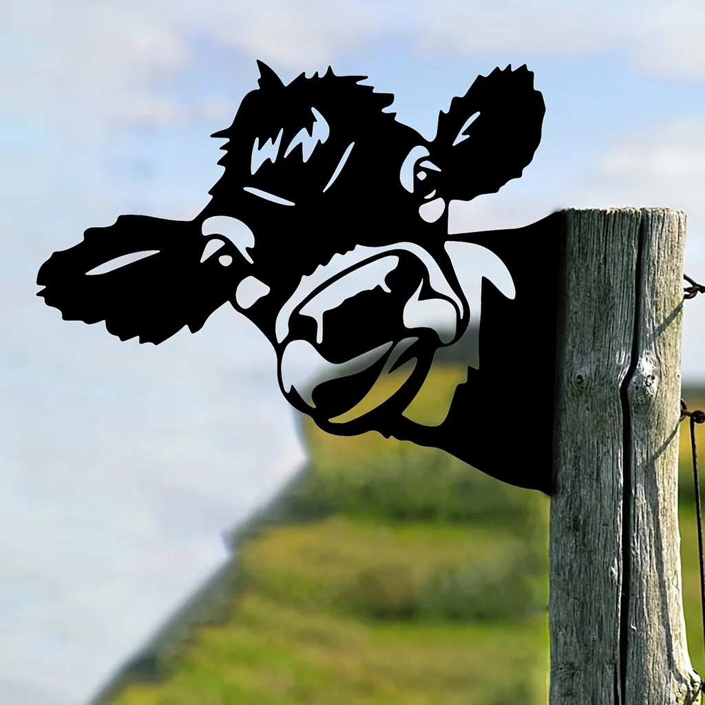 Придайте очарование фермерскому саду с этим украшением в форме коровы железная