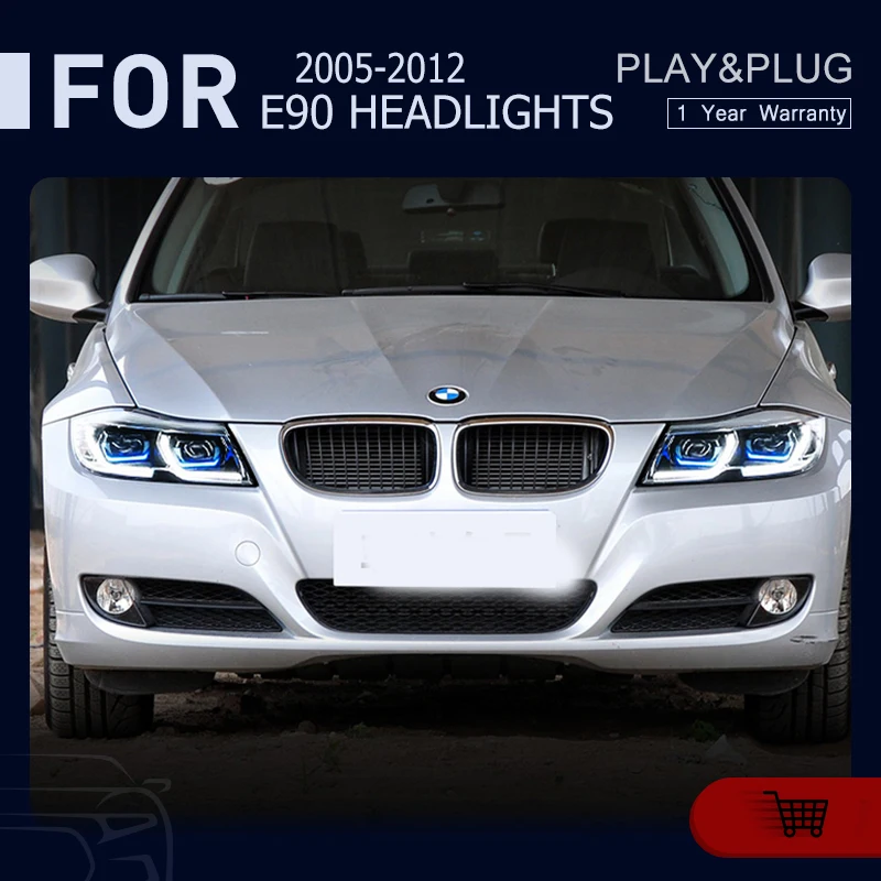 Автомобильный Стайлинг для BMW 3 серии E90 2005-2012 320i 325i фары DRL сигнал поворота Дальний