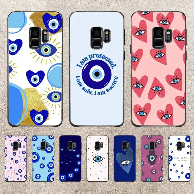 

Turkish Lucky Blue Evil Eye Abstract Phone Case For Samsung Galaxy J200 J2 Prime J2 Pro J6 2018 J250 J4 Plus J415 J5 Prime J7