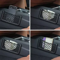 black universal car seat side back storage net bag phone holder pocket organizer auto net interior accessories pocket
