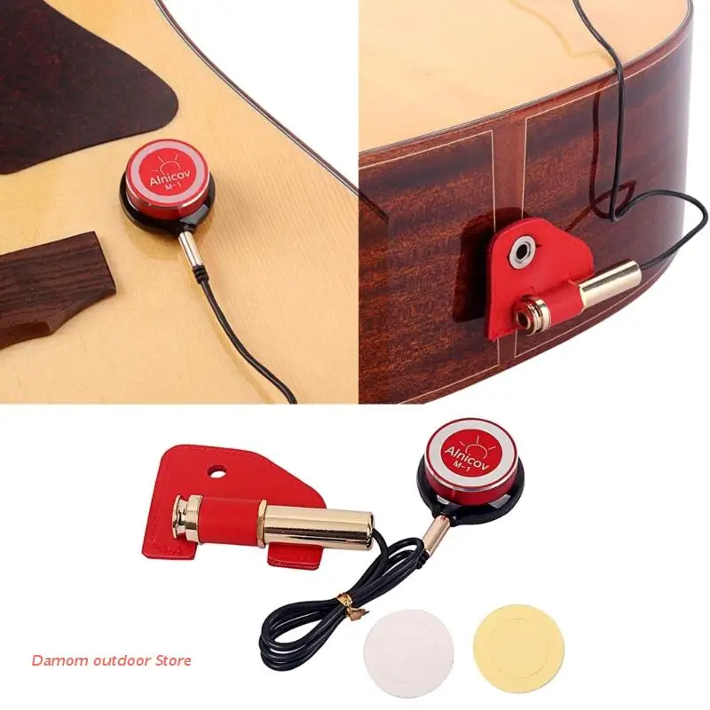 

Микрофон для скрипки с разъемом 1/4 дюйма, контактный микрофон, пьезо-Пикап для Укулеле