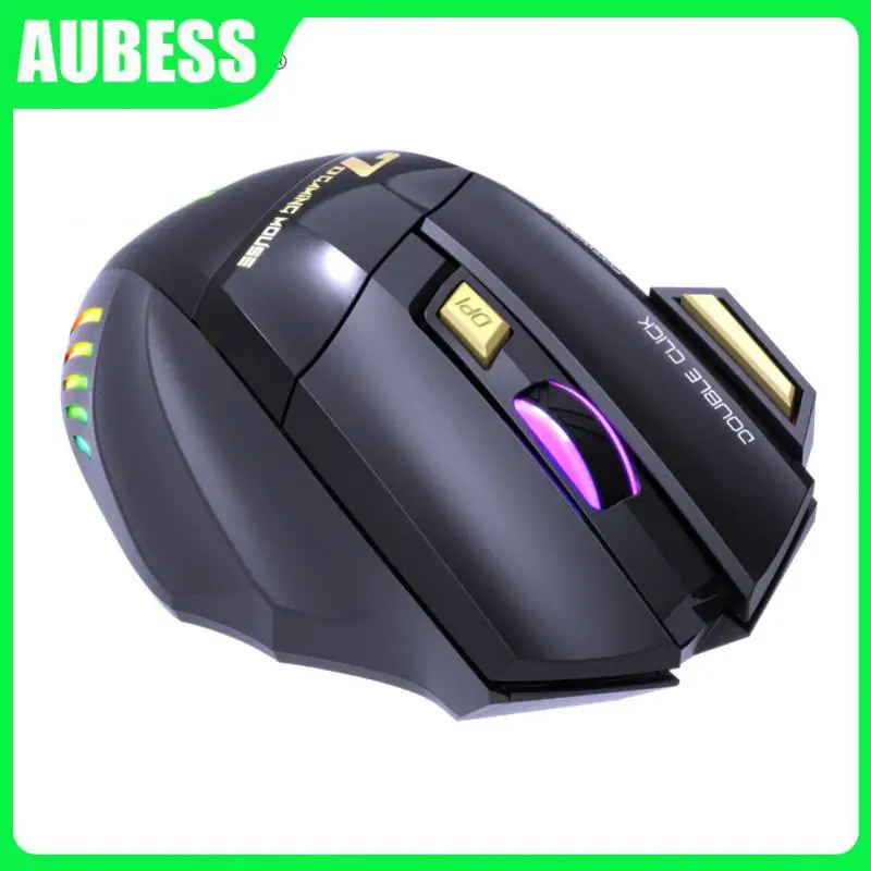 

Rechargeable Office Mouse High Sensitivity Wireless Mouse 7 Button Laptop Mice Mause 2.4g Mute For Game Computer Tablet Pc