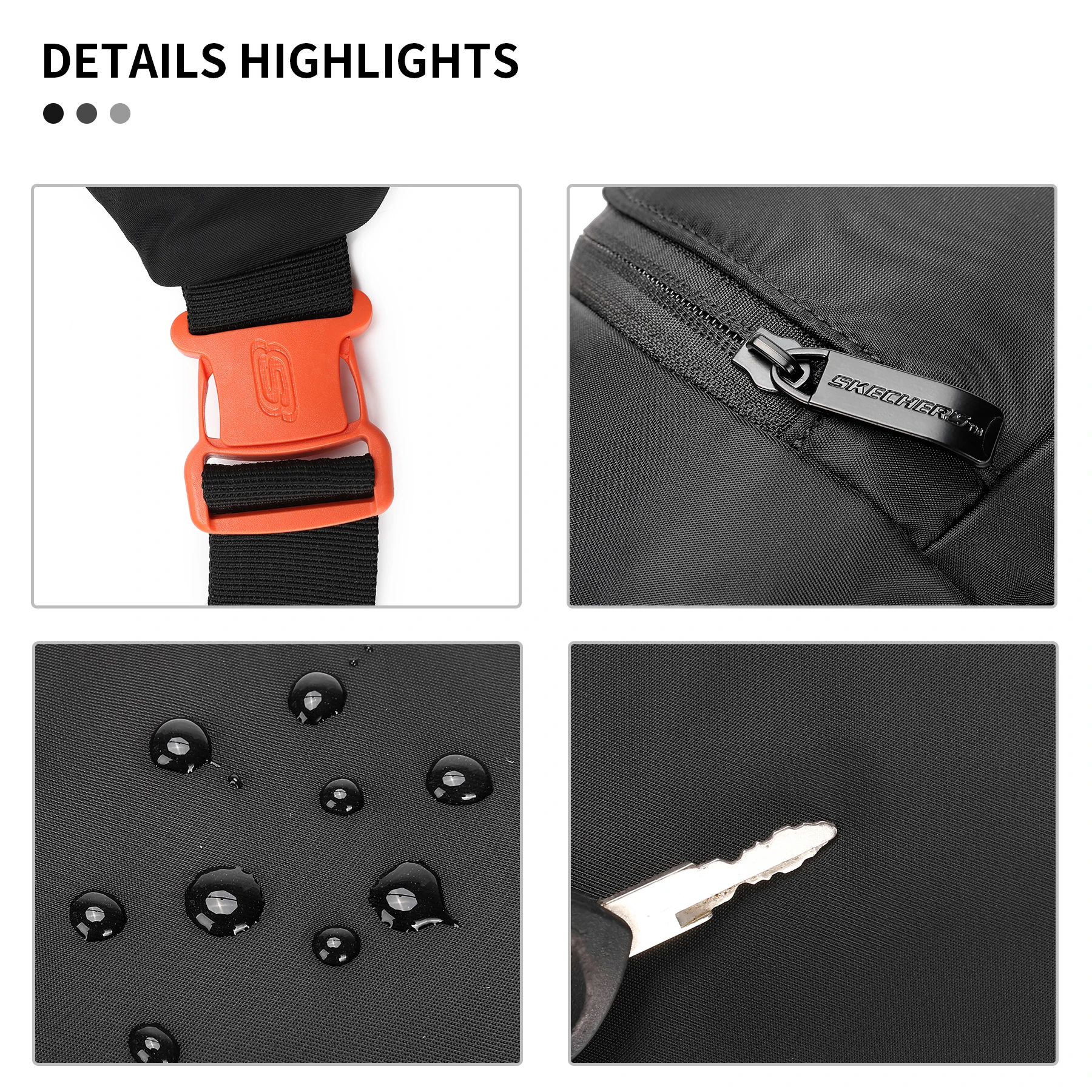 SKECHERS Waist Bag for Men Women Sport Fitness Fanny Pack for Running Hiking Durable Lightweight Fanny Bag for Outdoor Sports