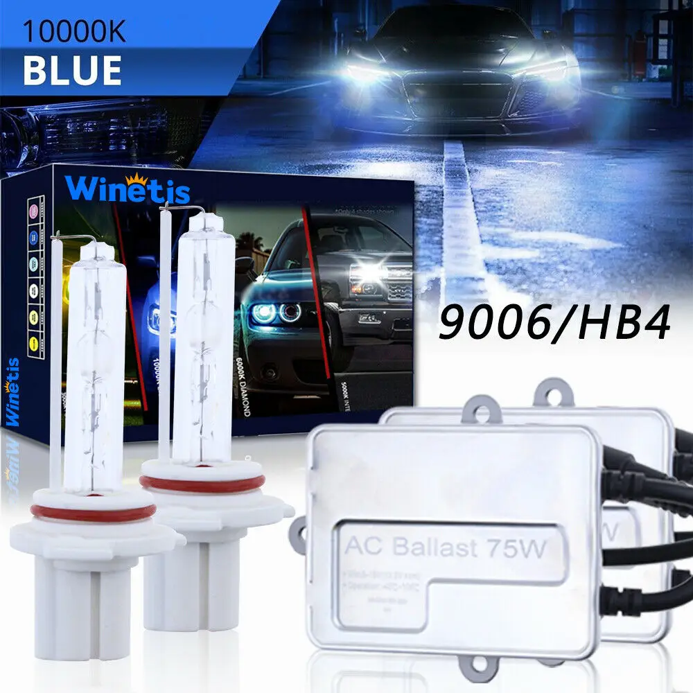 

75W Winetis 9006 Hb4 Hid Headlight Bulb Low Beam Conversion Kit Lamp 10000K