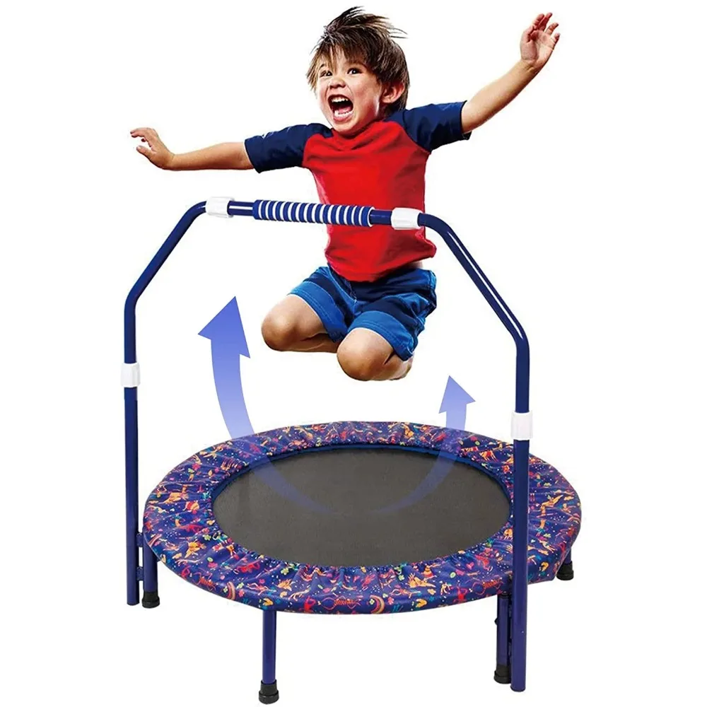 

Kids Trampoline - Pokes Pokes for Children's Child Elastic Beds Jump Children 36-Inch - Purple Exercise Trampolines Bed Net