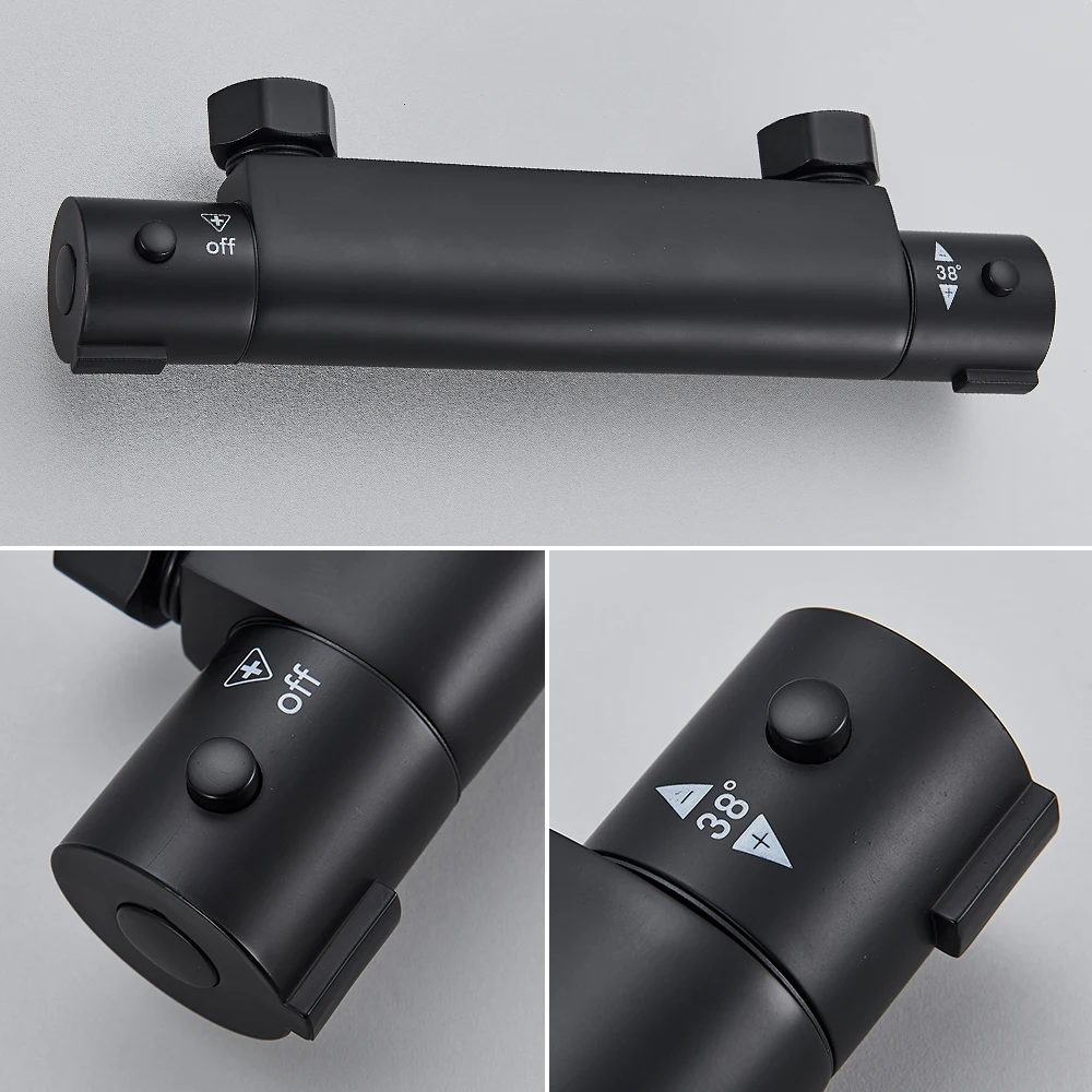 Хромированный смеситель с термостатом настенный термостатический душ из латуни