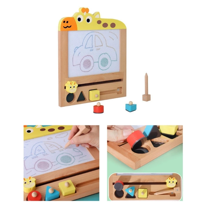 

2-in-1 Painting Board Drawing Toy Schools Toddlers Teaching Toy Scribble Playset DropShipping
