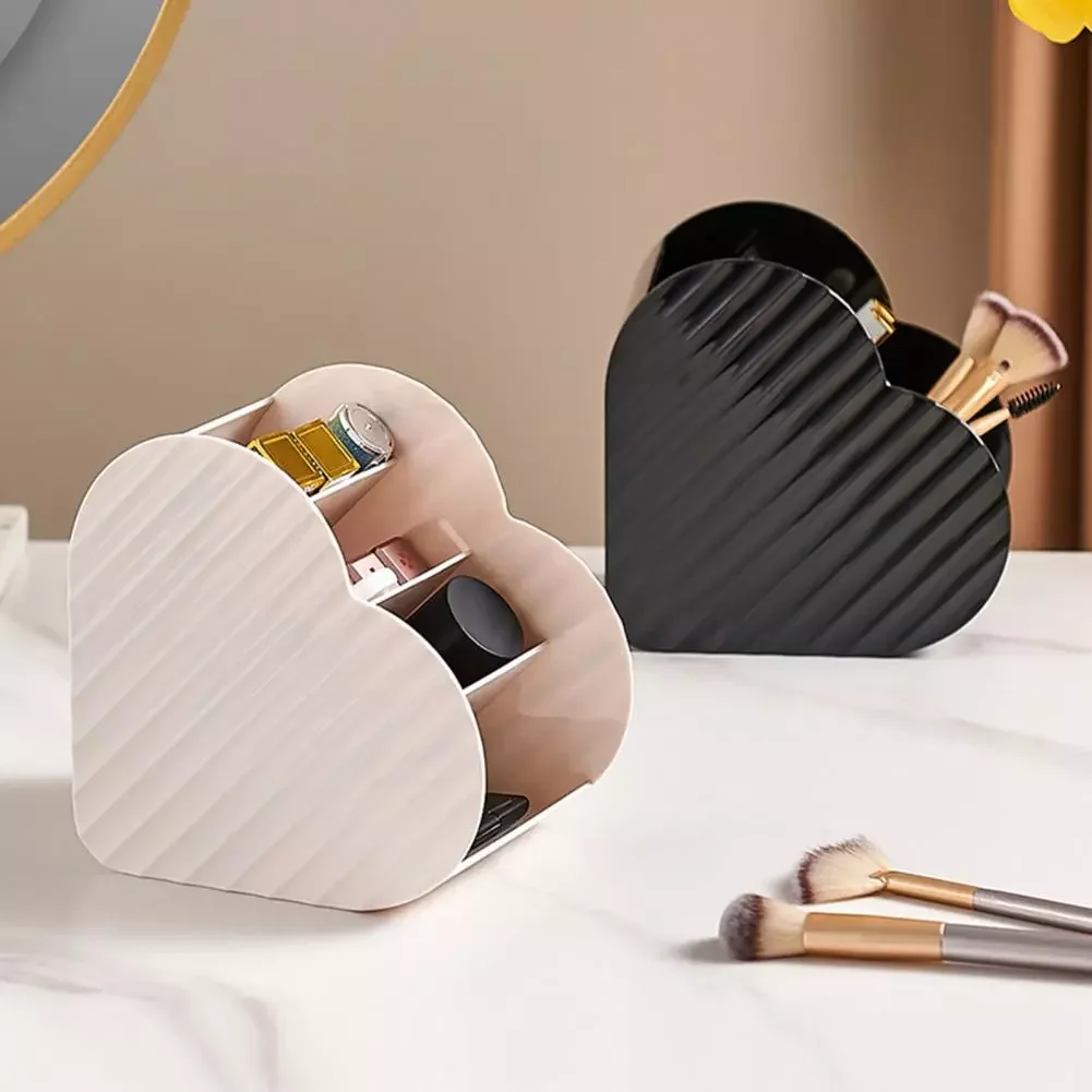 

Cosmetic Display Case Modern Heart Shape Lightweight Lipstick Display Stand Make Up Organizer for Dorm