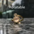 Спиннинг опал тревожное кольцо для женщин винтажное регулируемое циркониевое эмо Необычные вращающиеся антистрессовые кольца 2022 новый тренд