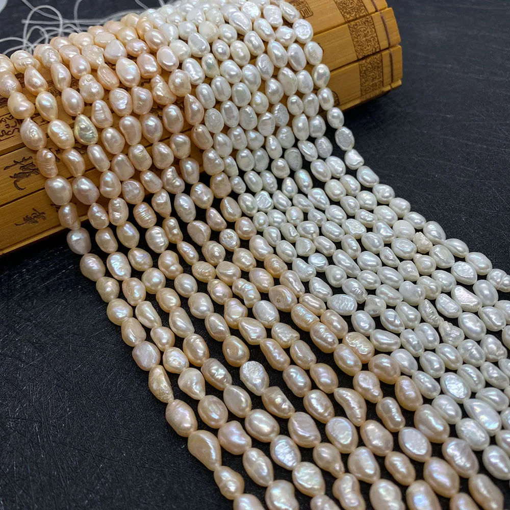 

Straight Hole Pearl Beads Natural Freshwater Pearls DIY Beads for Jewelry Making Necklace Earrings Charm Bracelet Accessories