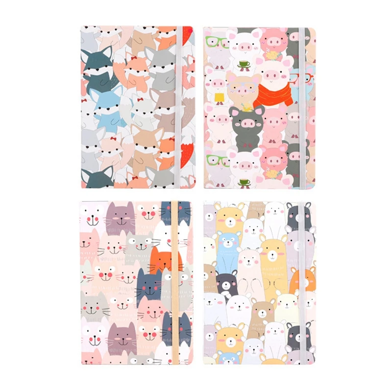 

4 PCS A6 Notebooks Student Joural Notebook Lined Paper Note Books 96 Sheets (192 Pages) For Work Office School Home