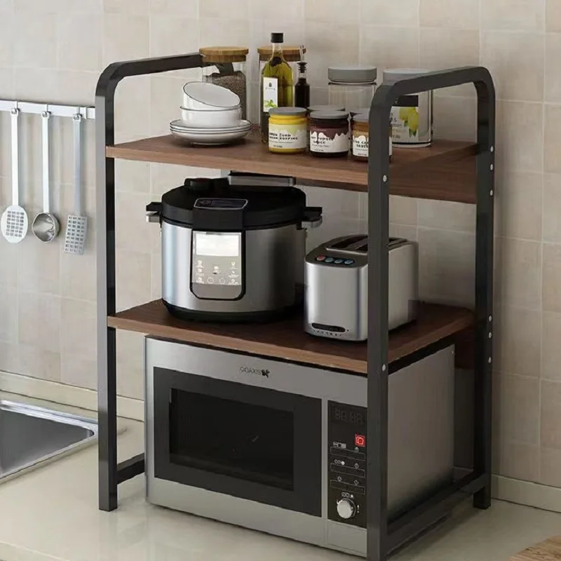 

Holders Kitchen Sheing Microwave Rack Three-Layer Household Storage Countertop Desktop Oven Seasoning