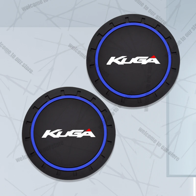 

2 шт./1 компл. для Ford Kuga, эмблема ST LINE SMAX CMAX, автомобильная подставка, водонепроницаемый нескользящий резиновый коврик, слот для чашки с водой, украшение, аксессуары