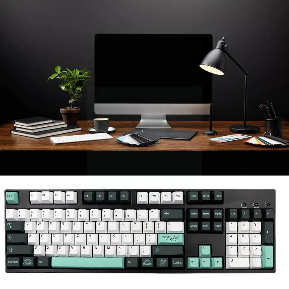 

137 S Pbt Dye Subbed Cap For Mechanical Board Gmk Botanical Caps Profile With Iso Enter 6u 6.5u 7u Spacebar B7h2 X2I6