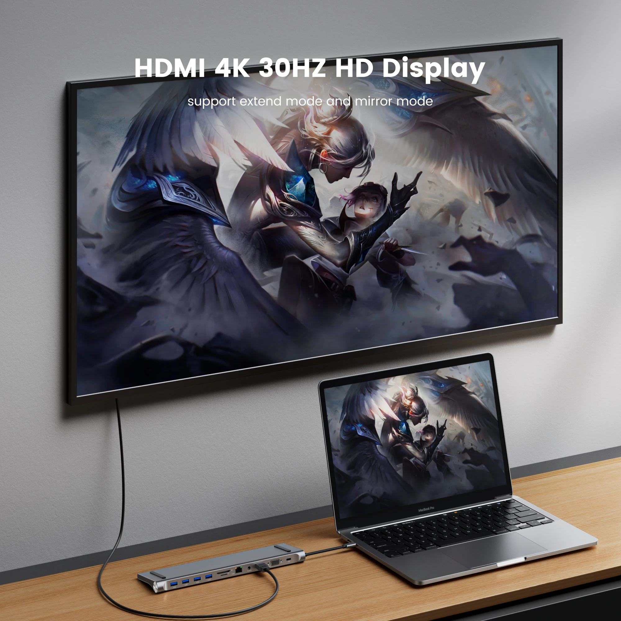 Док-станция Usb C Hub 3 0 Hdmi Usb-разветвитель с несколькими портами типа