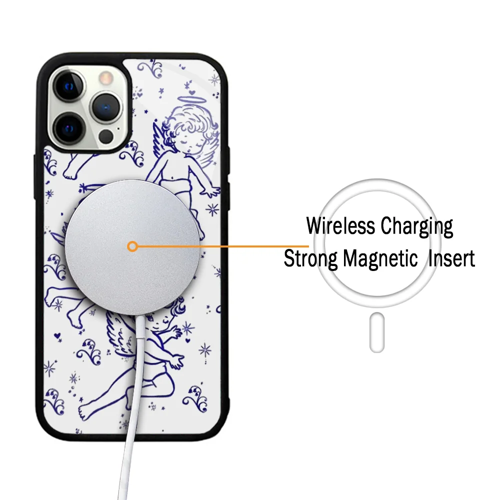 Чехол для телефона Cherubs IPhone 11 12 13 14 15 Plus Pro Max зеркальный акриловый чехол