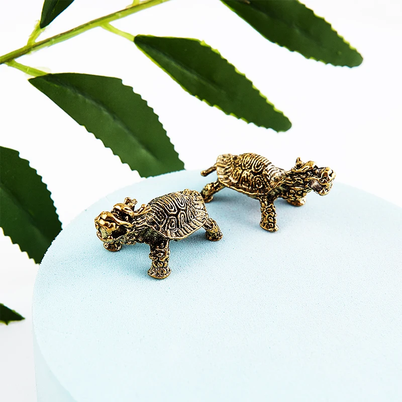 

Металлическая статуэтка черепаха-дракон