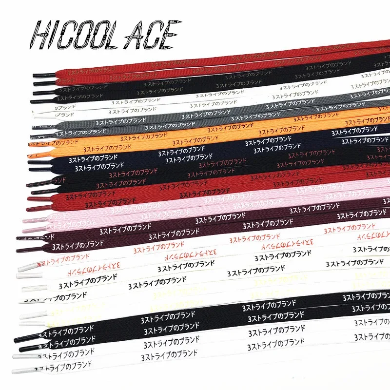 

Новинка 2023, плоские шнурки 7 мм с японскими буквами катаканы, плоские шнурки с принтом, красивые шнурки, модные яркие шнурки