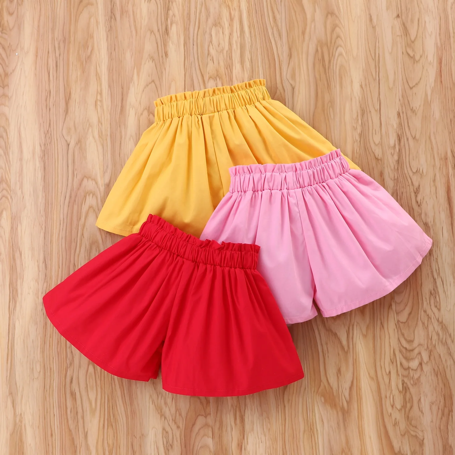

6 Colors Baby Clothes Shorts For Girls Toddler Solid Geometric Print Bow Short Pants Infant Summer Casual Clothing