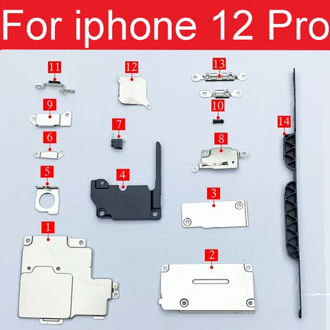 Внутренний маленький металлический утюг для всего тела для iPhone 12/12 Pro/12 Pro Max/12 Mini, держатель, кронштейн, защитная пластина, комплект запасных частей